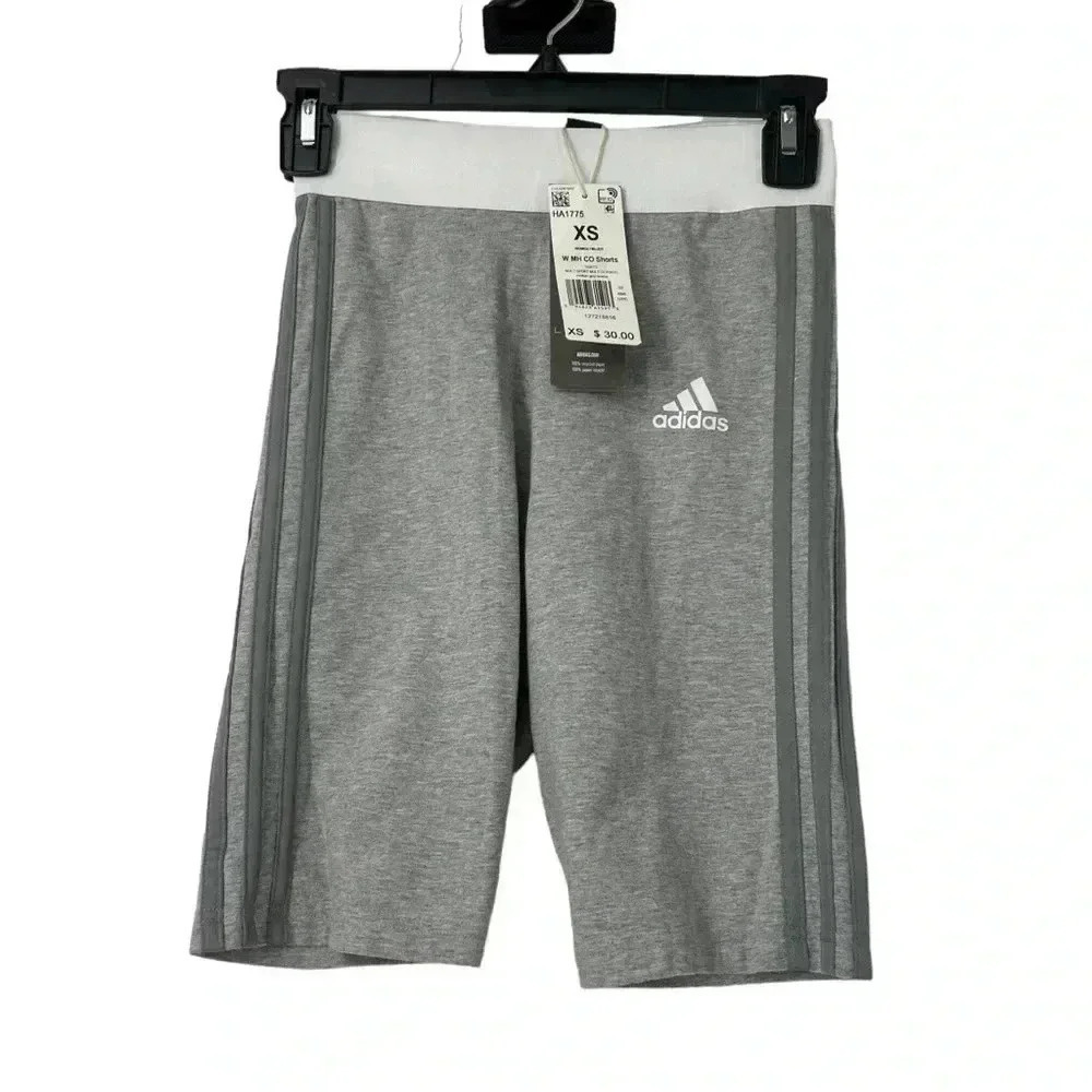 ADIDAS SHORTS WOMENS XS MUST HAVES 3-STRIPES BIKER TIGHTS ATHLETES ATHLETIC